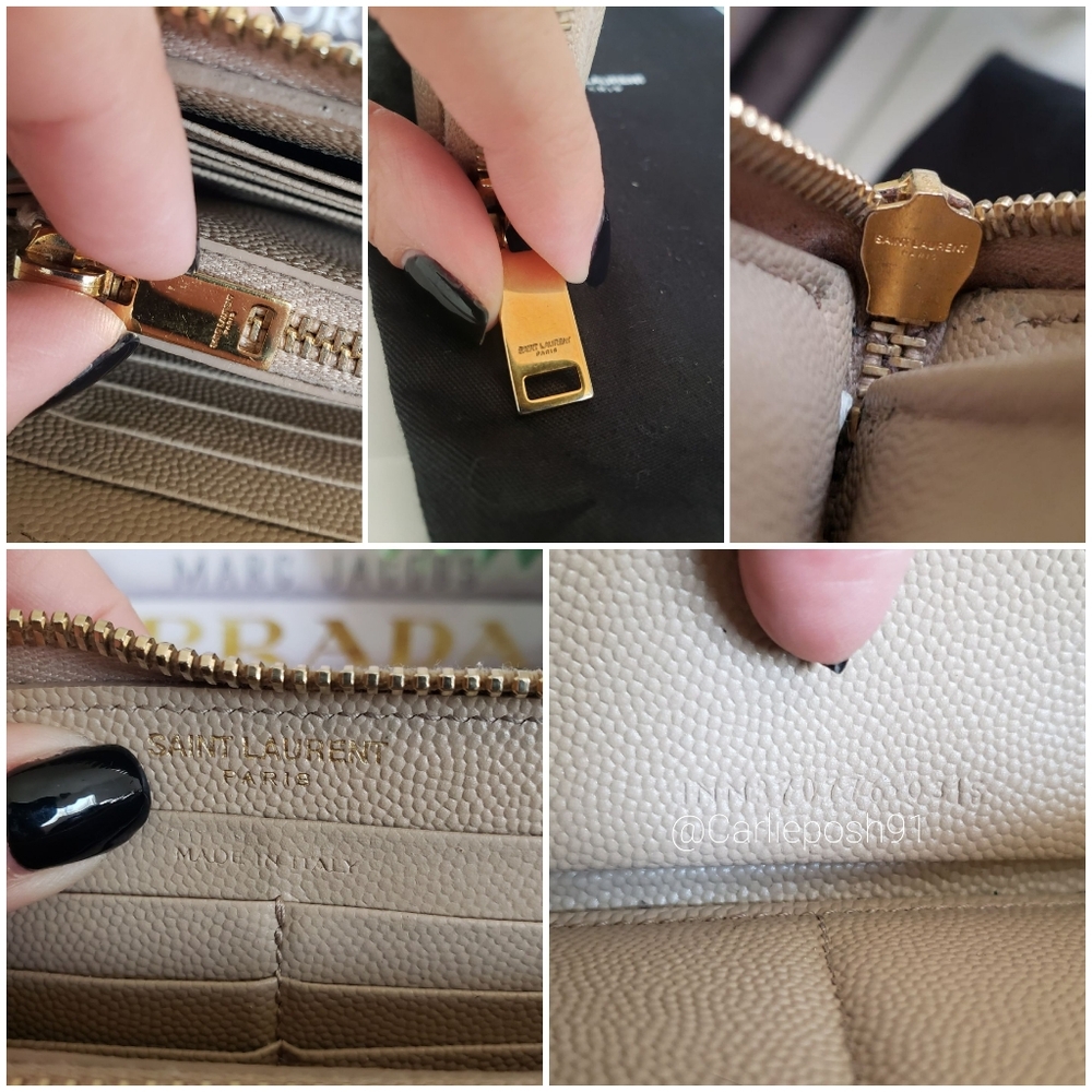 *SOLD* Authentic Pre-owned Saint Laurent Grain De Poudre Zip Around Long Wallet - Picture 15 of 16